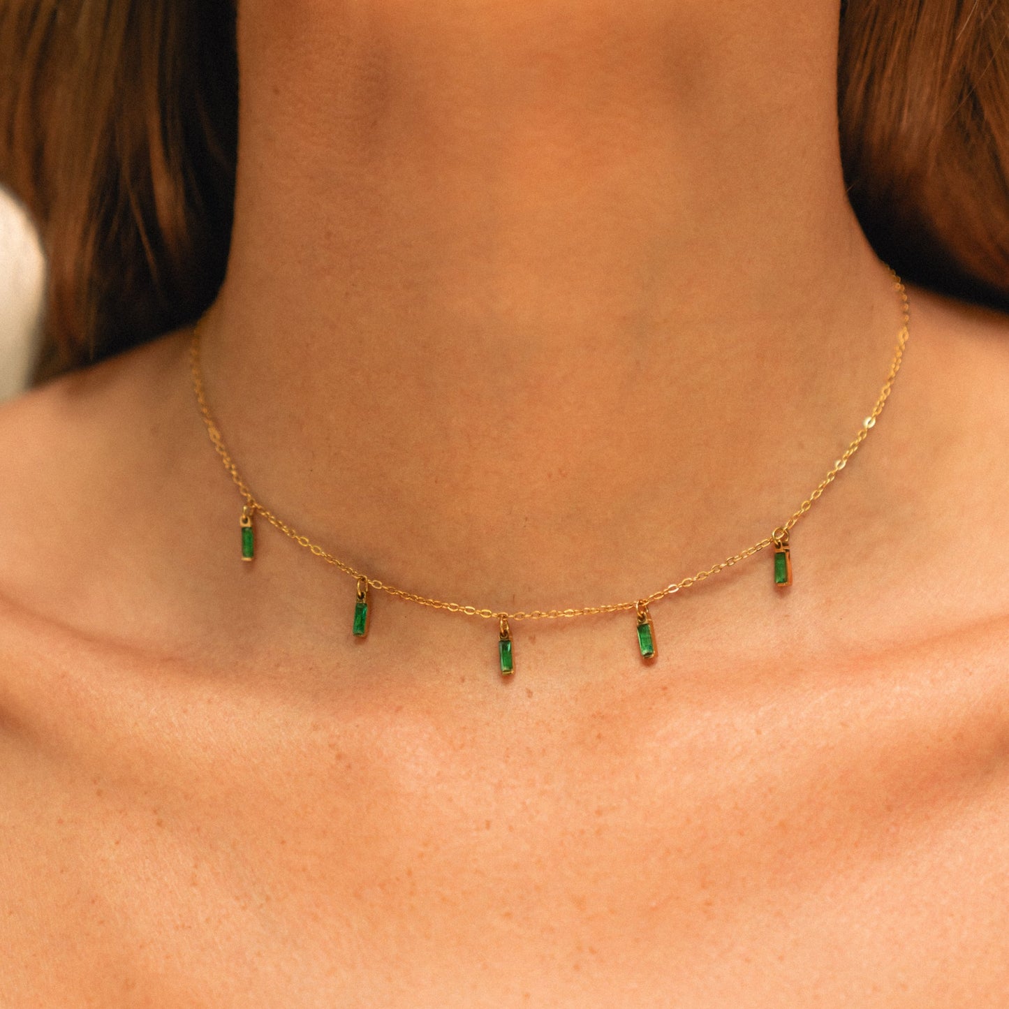 Rain of Emeralds Choker