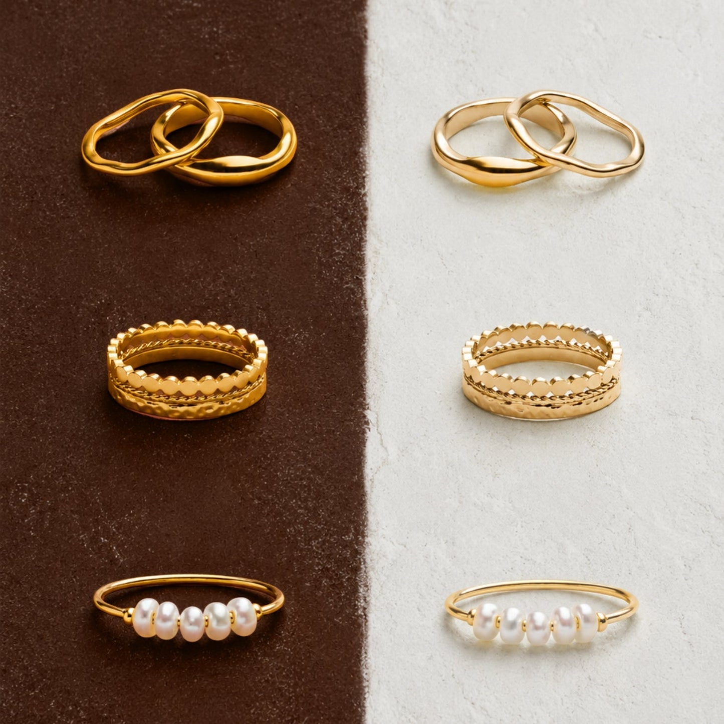 "Gemini" Stackable Rings